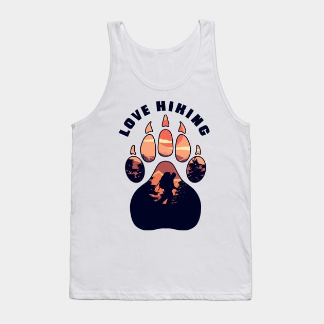 Pawprint Sunset Trails Tank Top by Life2LiveDesign